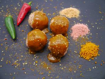 Chicken Meatballs in a Bombay Curry Sauce