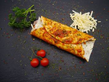 Pizza Wrap - puff pastry wrap with chicken & cheese filling